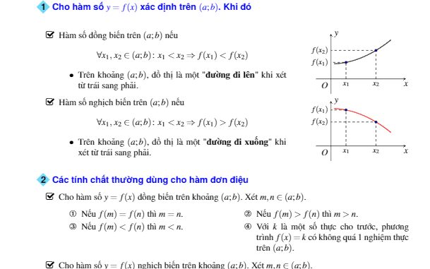 Bài giảng sự đồng biến và nghịch biến của hàm số - Phùng Hoàng Em