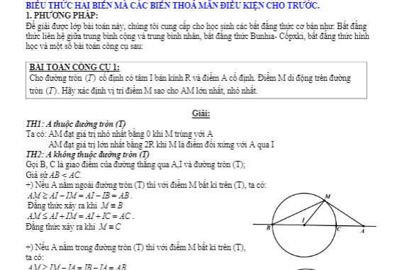 Bài toán GTLN - GTNN của môđun số phức
