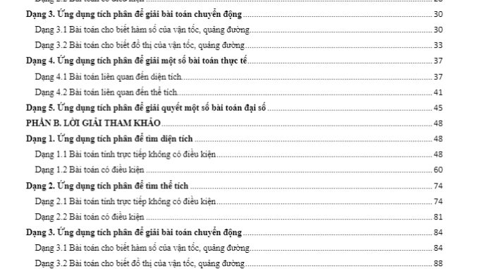 Các dạng toán ứng dụng của tích phân thường gặp trong kỳ thi THPTQG